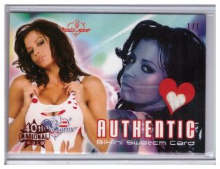 2019 Benchwarmer 40th National Candice Michelle 1/1 Red Foil Bikini Swatch Rare