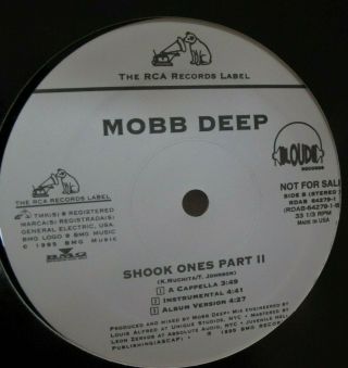 Mobb Deep - Shook Ones Part Ii 12 " Rare Us Promo Nm
