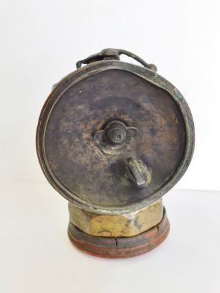 Vintage Antique AUTO LITE UNIVERSAL Lamp Carbide Coal Miner Hat Light 2
