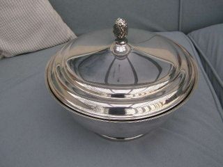 Quality Silver Plate Soup Tureen Serving Dish Dish Punch Bowl Tableware