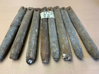8 Antique Old Cast Iron Window Sash Weights 5 - 1/2 Pounds