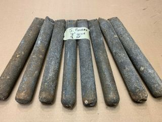 8 Antique Old Cast Iron Window Sash Weights 5 Pounds From 1900