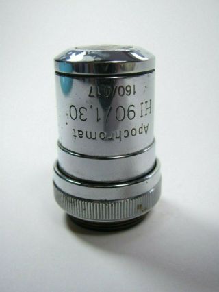 Lens Apochromat HI 90/1,  30 Carl Zeiss,  microscope lens,  objective jena rare 2