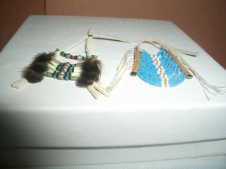 Dollhouse Miniature Native American Breast Plate,  11 strand turquoise necklace 2