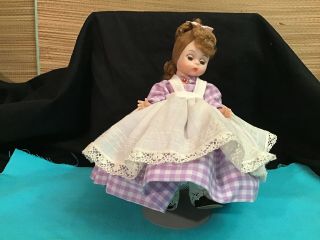 Doll Madame Alexander Meg 414 Little Women Lavender Plaid Dress With Stand