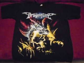 Rare Dragonforce Tour Shirt Medium Ultra Beatdown 1998 Canada Metal Power Quest