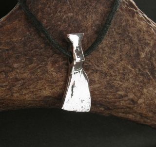 Rare Type Viking Warriors Silver Axe Amulet - Wearable