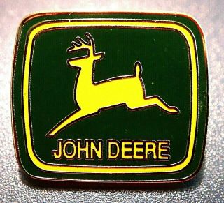 Cloisonne Rare John Deere Lapel Pin Badge Green Executive Deer Logo