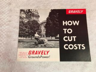Rare 1965 Gravely Tractor Mowers Dealer Sales Brochure