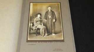 S191038 1920 Taiwan Antique Photo Couple W Kimono Man Woman Formosa Taiwanese