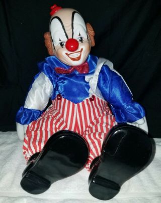 Rare Collectable Victoria Impex Porcelain Musical Clown Never Displayed Vintage