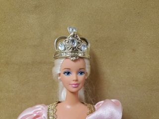 Vintage Mattel Barbie Rapunzel Doll 1991 Pink Dress Crown Blonde 2