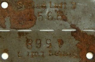Rare World War 2 German Pow Id Tag,  Stalag Luft 3 - The Great Escape.