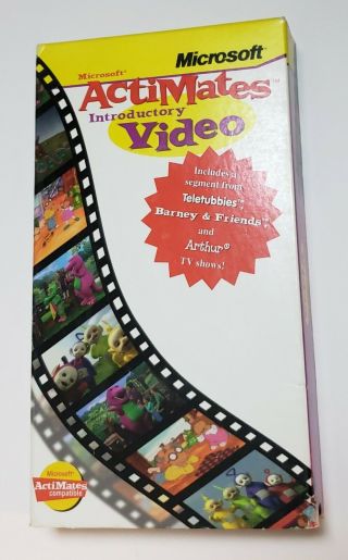 Microsoft Actimates Introductory Video Vhs Oop Rare Barney Teletubbies Arthur