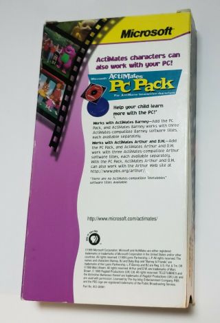 Microsoft Actimates Introductory Video VHS OOP Rare Barney Teletubbies Arthur 2