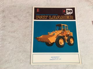 Rare 1970 International Harvester H - 30b Dealer Sales Brochure