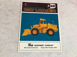 Rare 1970s International Harvester H - 60 Dealer Brochure