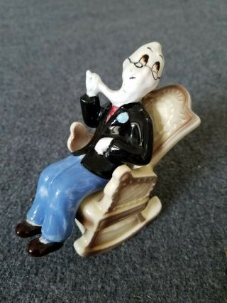 Antique Salt And Pepper Old Man In Rocking Chair