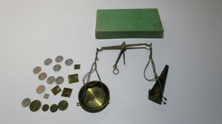 Vintage Ohaus Scale Corp Weight Funnel Scale With Coins Apothecary Box