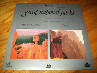 Great National Parks: Bryce Canyon And Zion Laserdisc Ld Very Good Very Rare