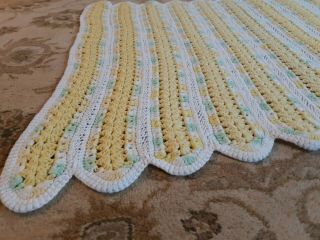 Hand Crocheted Afghan Granny Multi - Color Throw Blanket Nursery SIZE 3