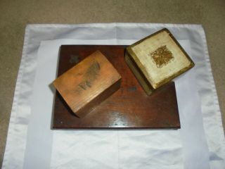 3 X Vintage Old Wooden Boxes