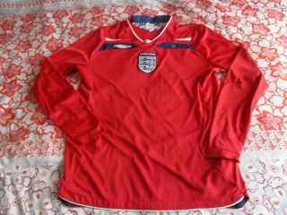 England Rare Long Sleeve Away Shirt 2008 - 10 Medium