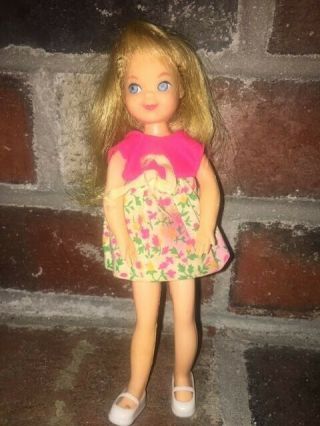 Vintage Mattel 1965 Tutti Doll W/outfit And Shoes,  No Tears In Doll.