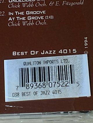 Rare Best of Jazz The Swing Era Intro to Chick Webb 1929 - 1939 Jazz CD Import 3