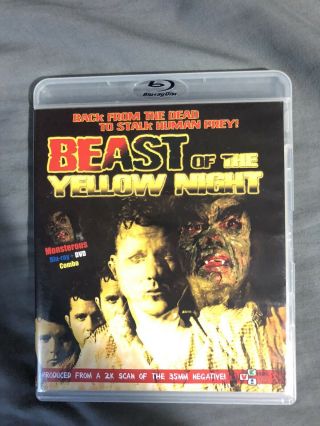 Beast Of The Yellow Night Blu - Ray Cult Horror Rare