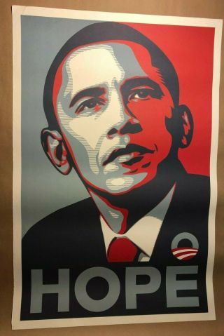 Obama 2008 Obey Hope Poster By Shepard Fairey Campaign Edition 24x36 12 Rare Vg