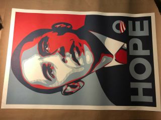Obama 2008 Obey HOPE Poster by Shepard Fairey Campaign Edition 24x36 12 RARE VG 2
