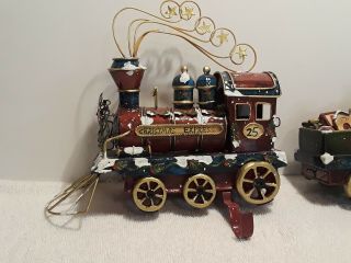 Christmas Express Train Stocking Holder,  Engine,  Toy Car,  EGGNOG Car RARE 2