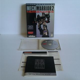 Mechwarrior 2 Box Pc Game Mercenaries Titanium 3d Accelarated Vintage Rare