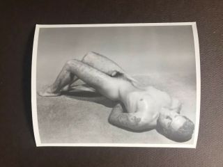 Western Photography Guild,  Don Whitman,  Vintage Male Nude Studio Pose,  4x5