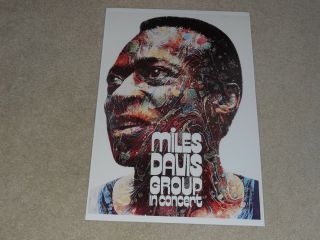 Large Miles Davis Group 1971 Europe Concert Poster,  19 " X13 " Rare,