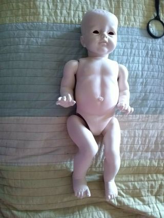 Vintage 21 " Henakirs Porcelain Bisque Baby Doll Head Arm Legs Torso
