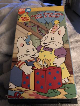 Nick Jr Max & Ruby Party Time Vhs Video Tape 2006 Paramount Rare