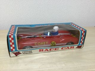 Friction Power Tin Race Car,  Box Made In Japan By Sanko 60’s Very Rare