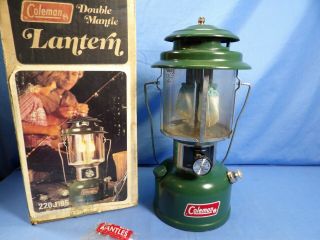 Vintage Coleman 220j Double Mantle Lantern Dated 6/76