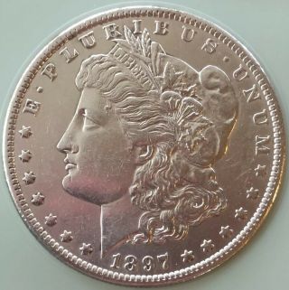 Very Rare 1897 O Morgan Silver Dollar Estate $1 Au/bu/unc