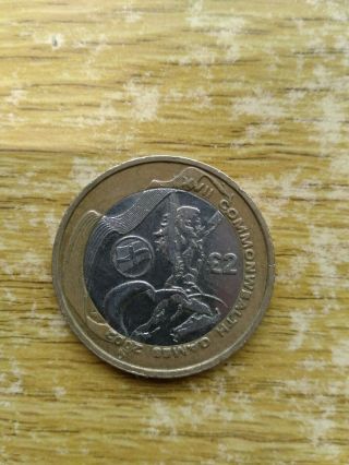 2002 England Commonwealth Games £2 Coin With Upside Down Writing (rare)