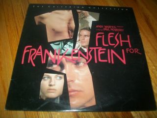 Flesh For Frankenstein Criterion Laserdisc Ld Widescreen Format Very Good Rare