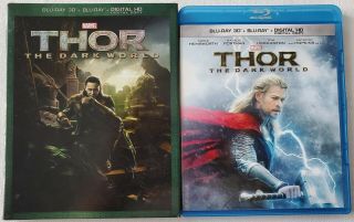 Marvel Thor: The Dark World 3d Blu Ray 2 Discs Rare Target Exclusive Slipcover