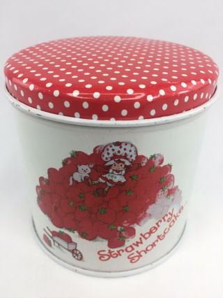 Vintage 1980 Strawberry Shortcake American Greetings Tin Container