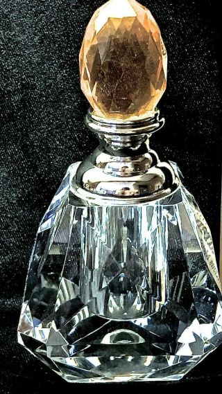 Crystal Perfume Bottle Small 8015 Full Lead Crystal Dauber Vintage Collectible