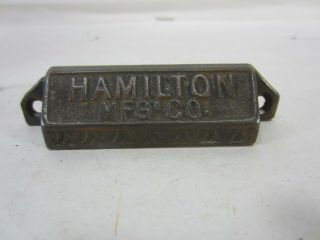 Antique Hamilton Mfg.  Co.  Cast Iron Printers Drawer Pull 693