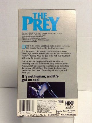 The Prey 1983 VHS RARE Slasher Camp Horror Debbie Thureson 2