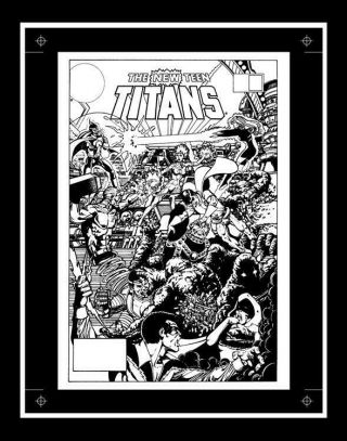 George Perez Teen Titans 37 Rare Production Art Cover