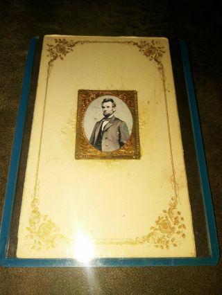 1864 Abraham Lincoln Tin Type Photograph - Rare